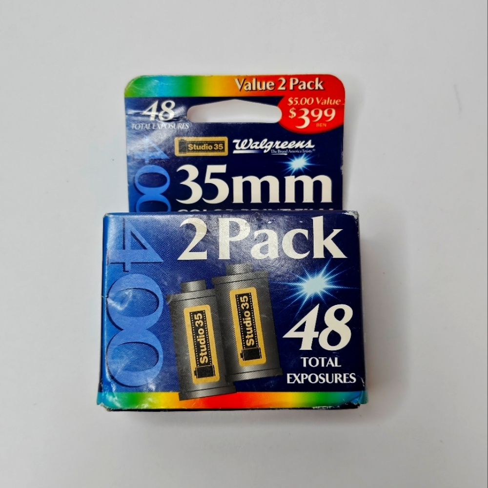 35mm Color Print Film 2 Pack Walgreen Brand New Old Stock Expiry Sept 2006